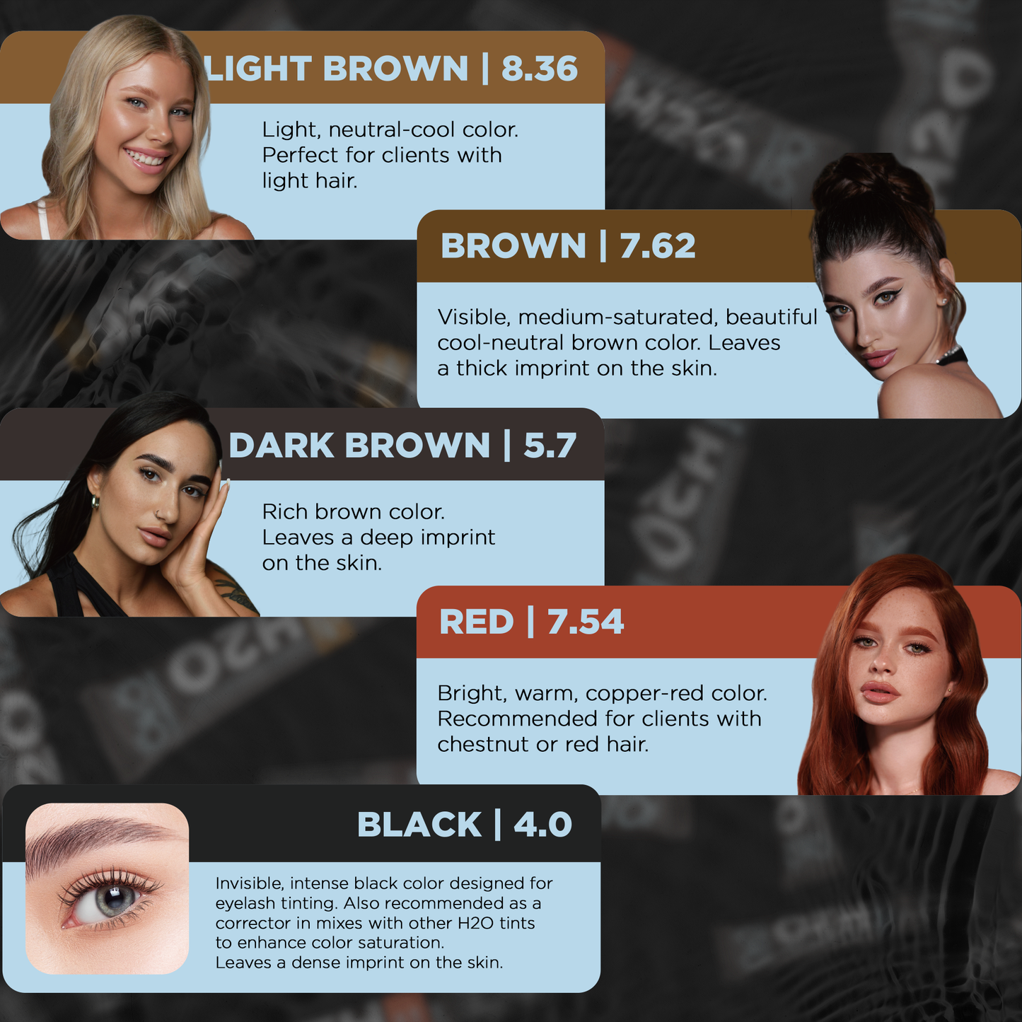 Augenbrauen- & Wimpernfarbe H2O Liquid Hybrid Tint Red 7.54 – OKO Lash&Brow, 15 ml