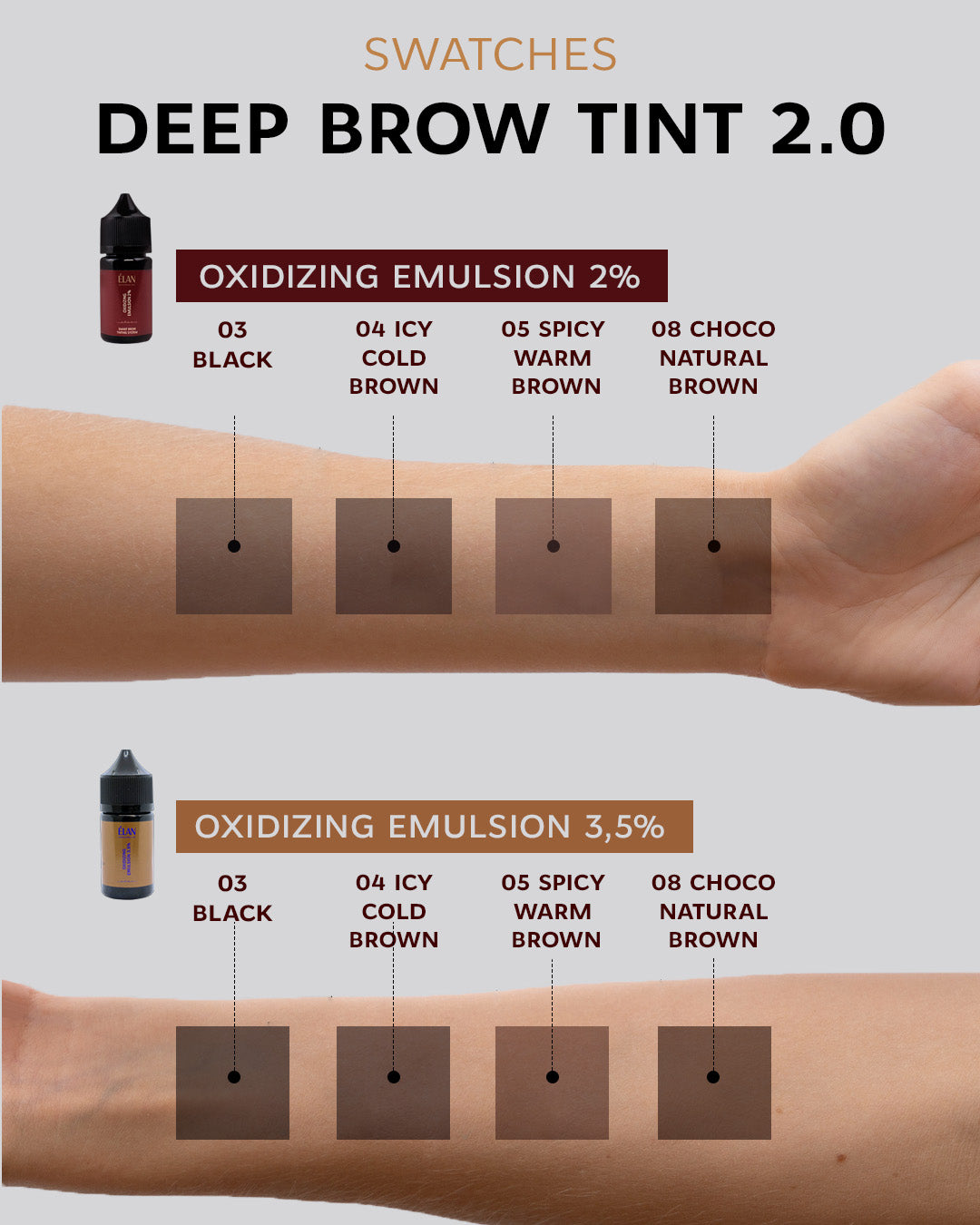 Deep Brow Tint 2.0 08 CHOCO Naturbraun (20 ml)