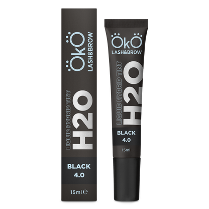 Augenbrauen- & Wimpernfarbe H2O Liquid Hybrid Tint Black 4.0 – OKO Lash&Brow, 15 ml