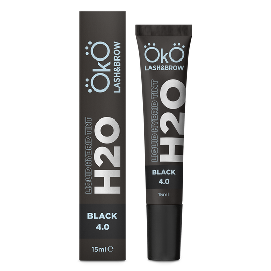 Augenbrauen- & Wimpernfarbe H2O Liquid Hybrid Tint Black 4.0 – OKO Lash&Brow, 15 ml