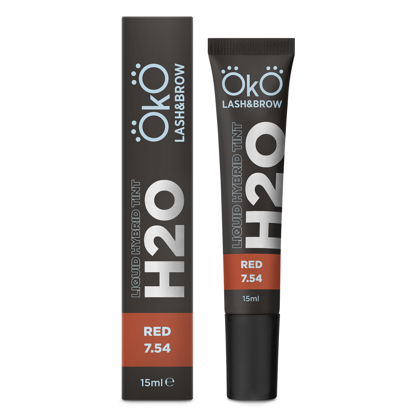 Augenbrauen- & Wimpernfarbe H2O Liquid Hybrid Tint Red 7.54 – OKO Lash&Brow, 15 ml