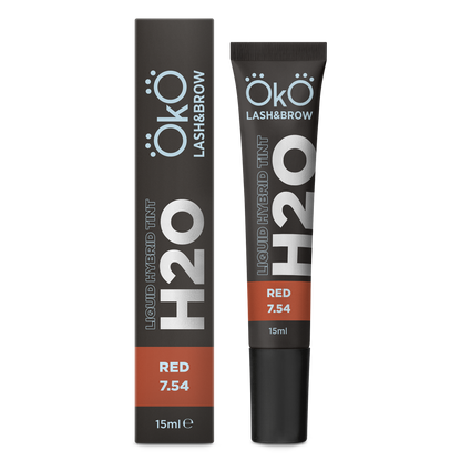 Augenbrauen- & Wimpernfarbe H2O Liquid Hybrid Tint Red 7.54 – OKO Lash&Brow, 15 ml