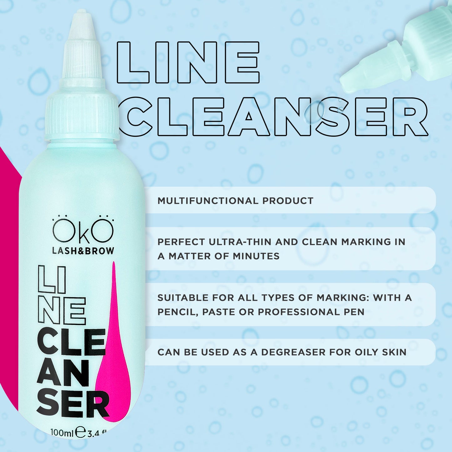 OKO Line Cleanser – Flüssigkeit zur Reinigung von Augenbrauenlinien, 100 ml