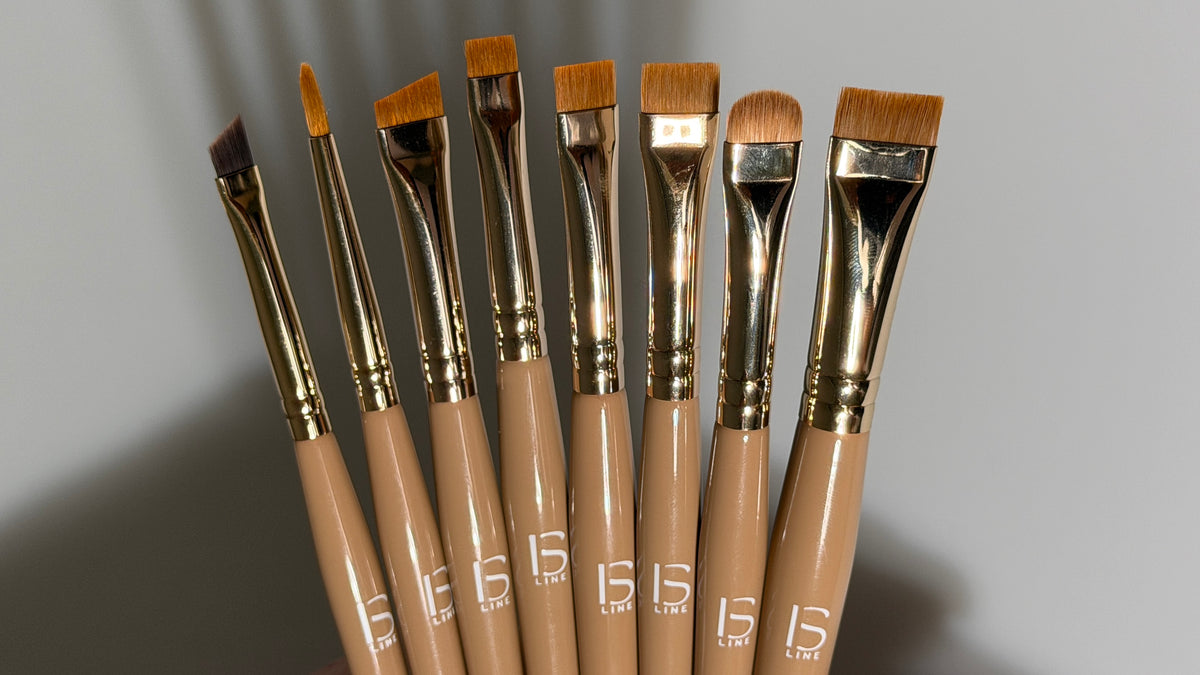 IS LINE Profi Pinselset – 8-teilig für Lash Lifting, Brow Styling & PMU