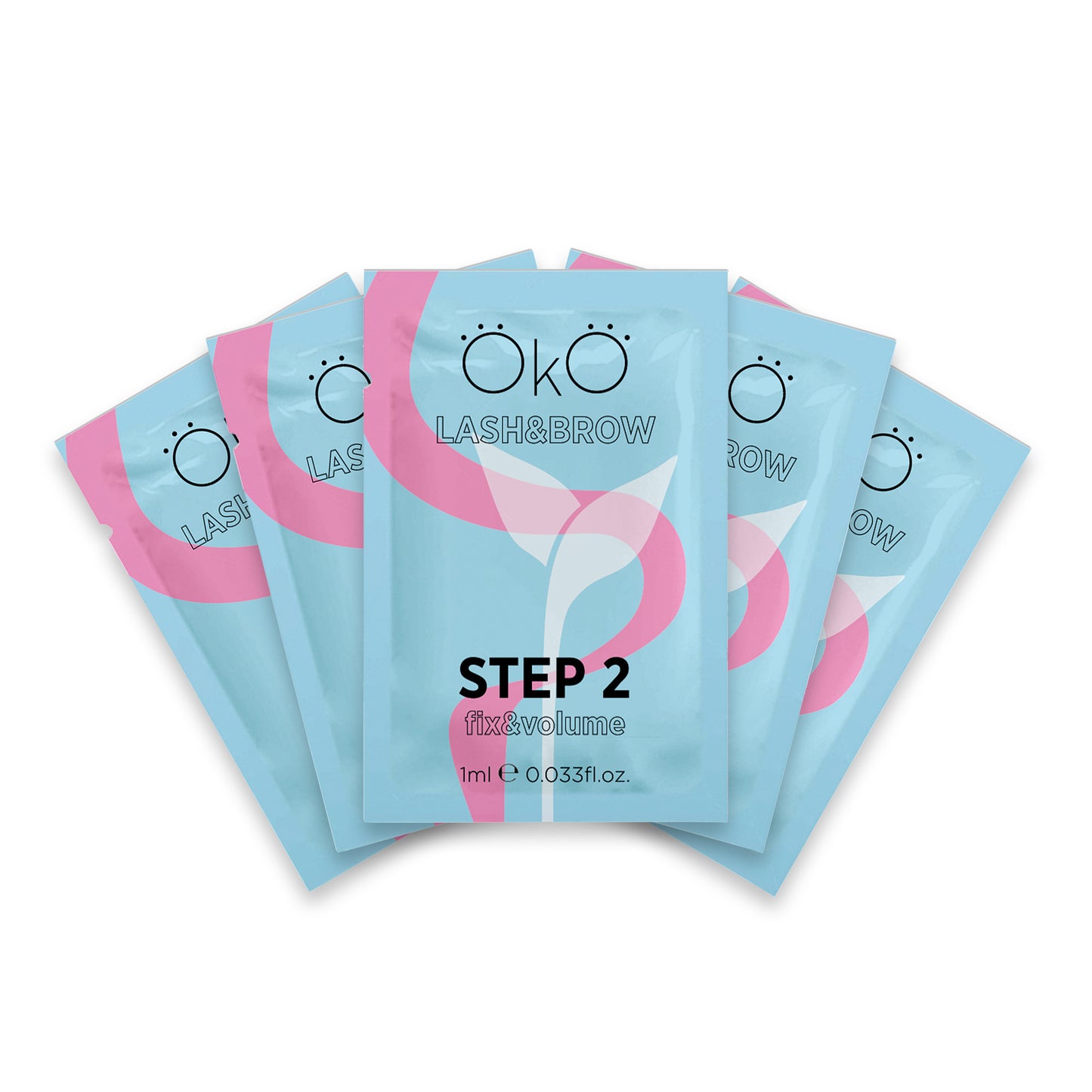 OKO STEP 2 FIX & VOLUME – Laminierung Wimpern & Augenbrauen, 5 Sachets