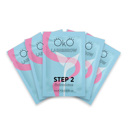 OKO STEP 2 FIX & VOLUME – Laminierung Wimpern & Augenbrauen, 5 Sachets