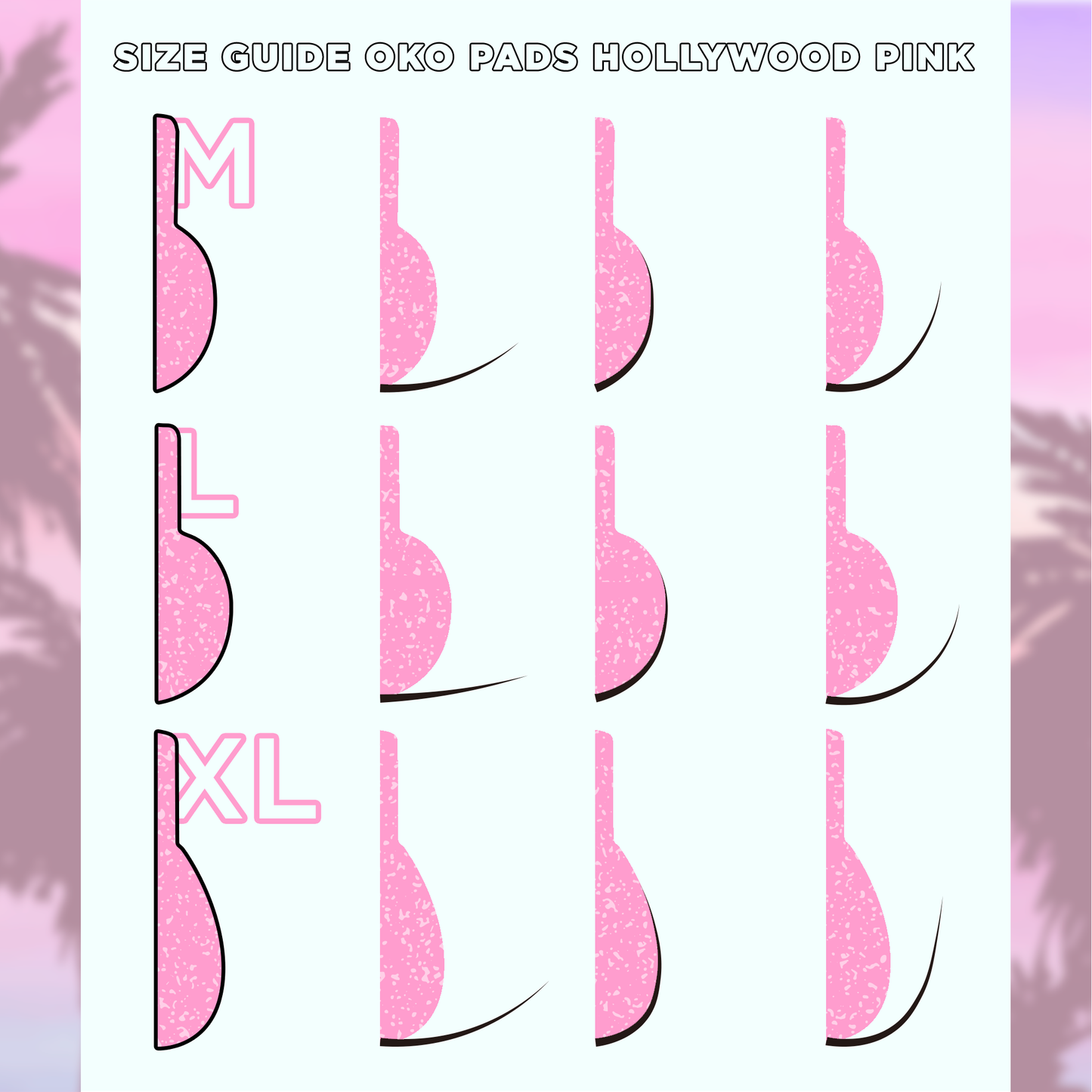OKO Hollywood Pink Wimpernlifting Pads – Silikonpads Set (3 Paare)
